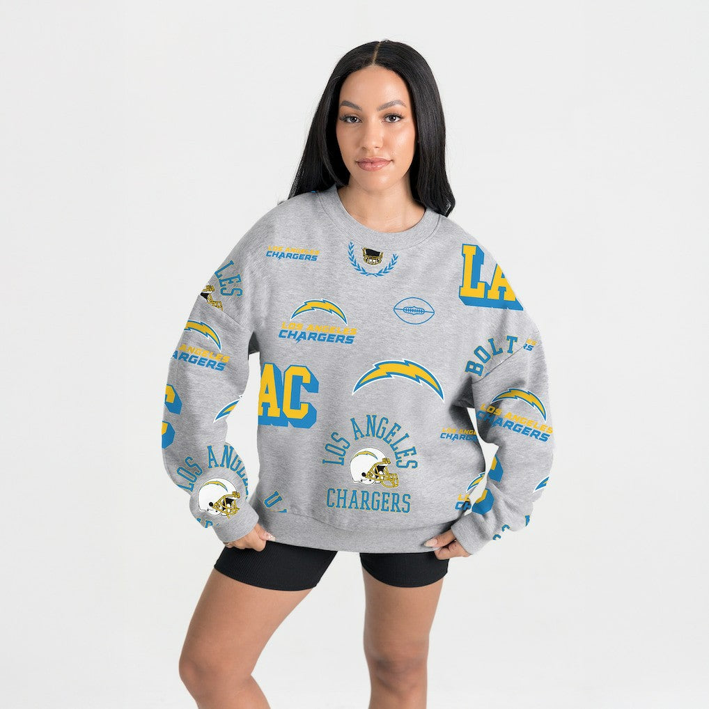 Gameday Couture Women's Always On Repeat Fleece Sweatshirt - Los Angeles Chargers