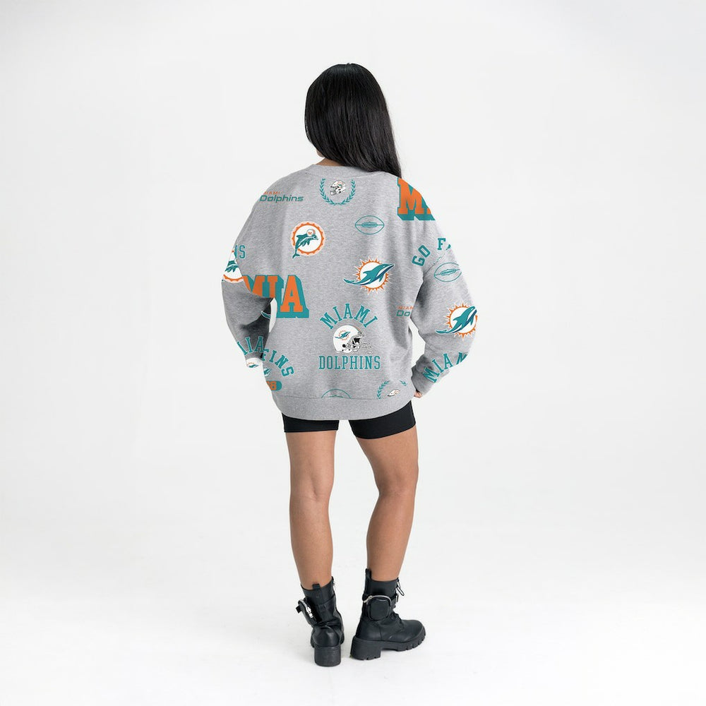 Gameday Couture Women's Always On Repeat Fleece Sweatshirt - Miami Dolphins