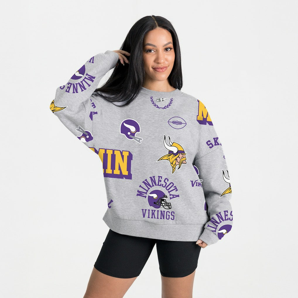 Gameday Couture Women's Always On Repeat Fleece Sweatshirt - Minnesota Vikings