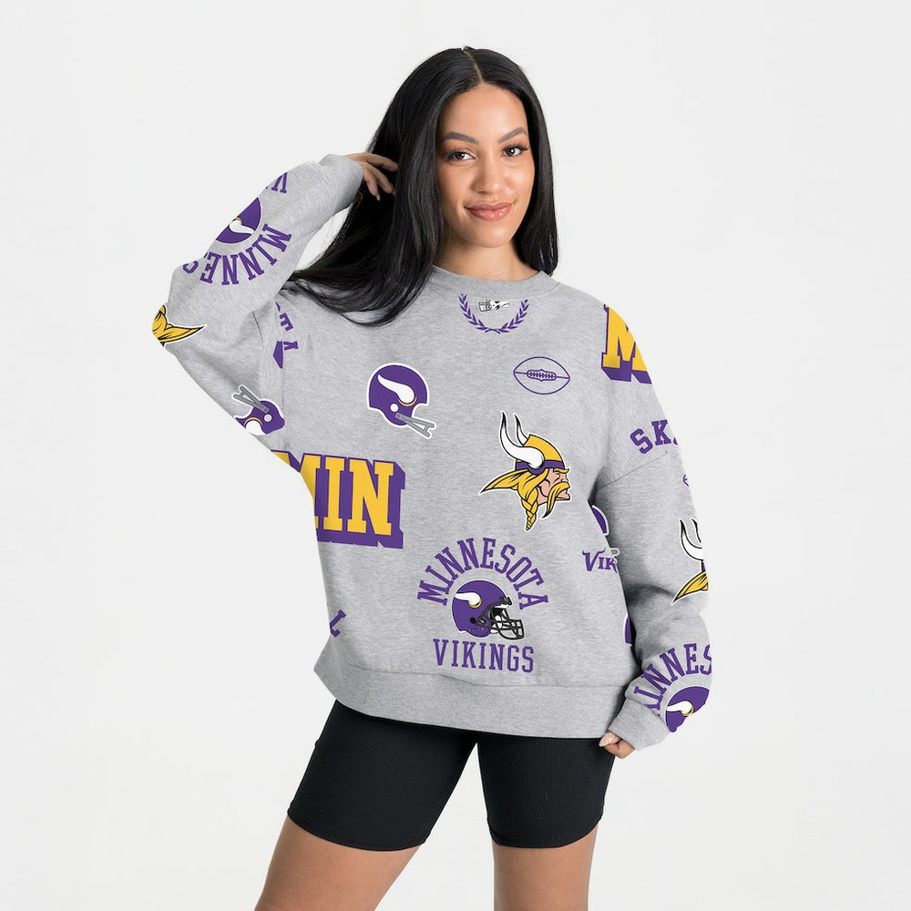 Gameday Couture Women's Always On Repeat Fleece Sweatshirt - Minnesota Vikings