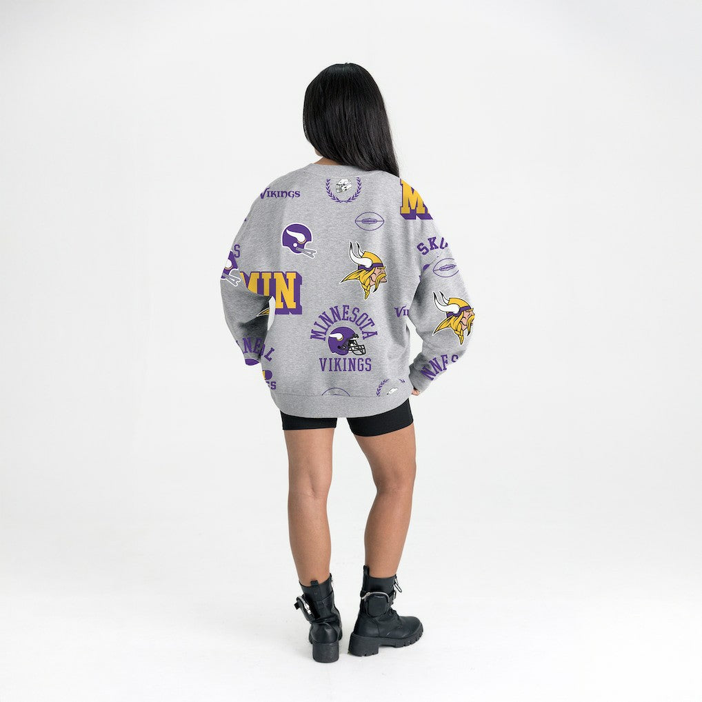 Gameday Couture Women's Always On Repeat Fleece Sweatshirt - Minnesota Vikings