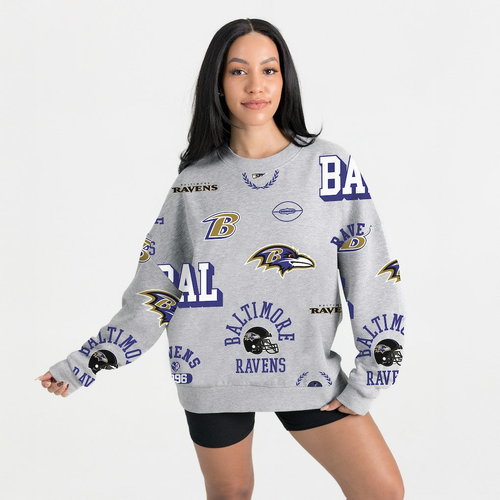 Gameday Couture Women's Always On Repeat Fleece Sweatshirt - Baltimore Ravens