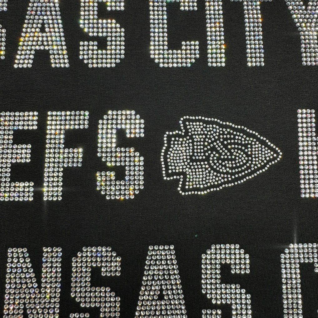 Gameday Couture Women's Oversized Hype Era Rhinestone Text Sweatshirt - Kansas City Chiefs