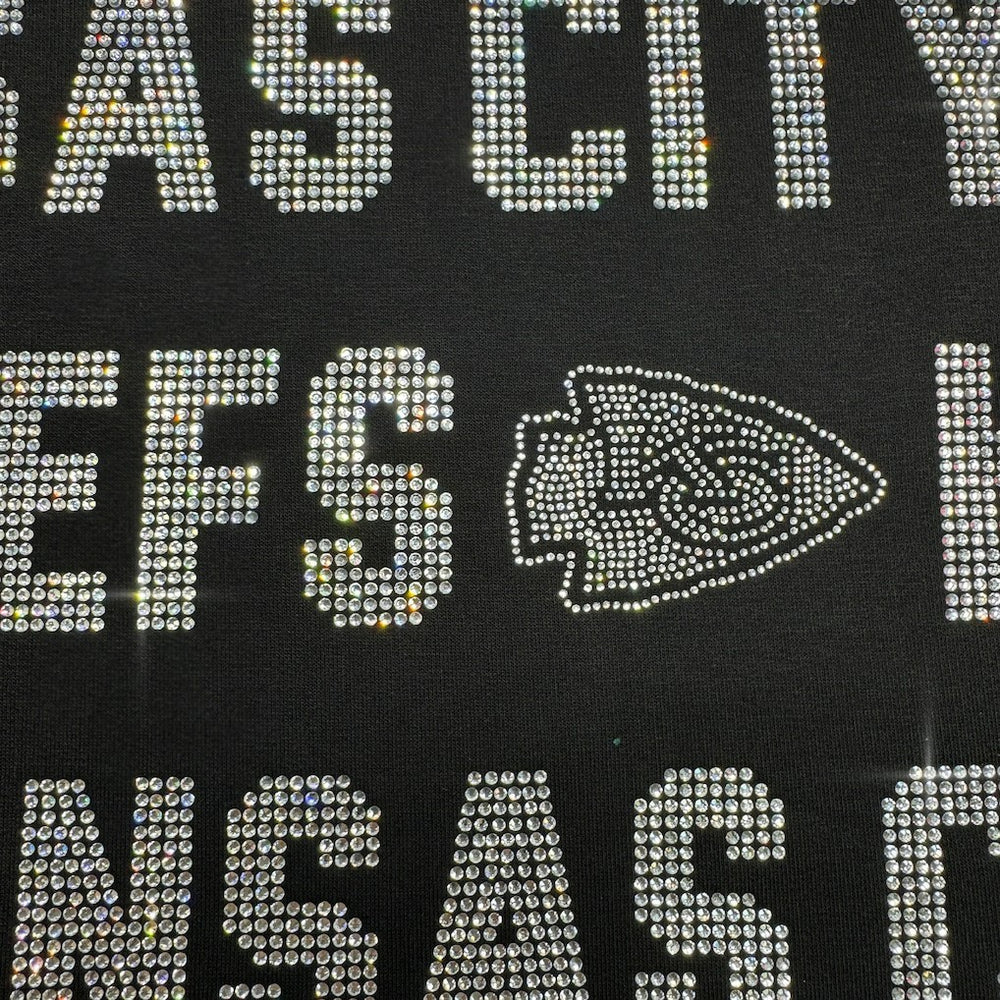 Gameday Couture Women's Oversized Hype Era Rhinestone Text Sweatshirt - Kansas City Chiefs