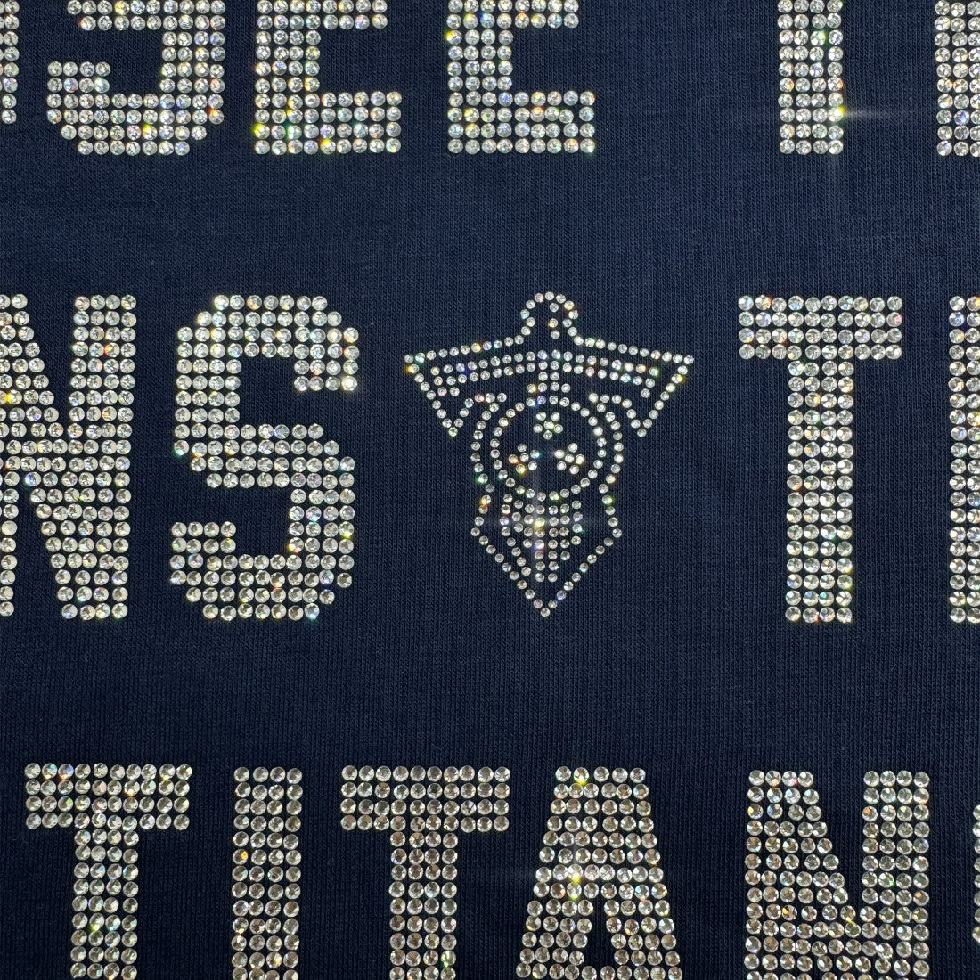 Gameday Couture Women's Oversized Hype Era Rhinestone Text Sweatshirt - Tennessee Titans