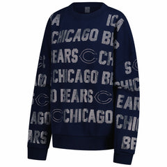 Gameday Couture Women's Oversized Hype Era Rhinestone Text Sweatshirt - Chicago Bears