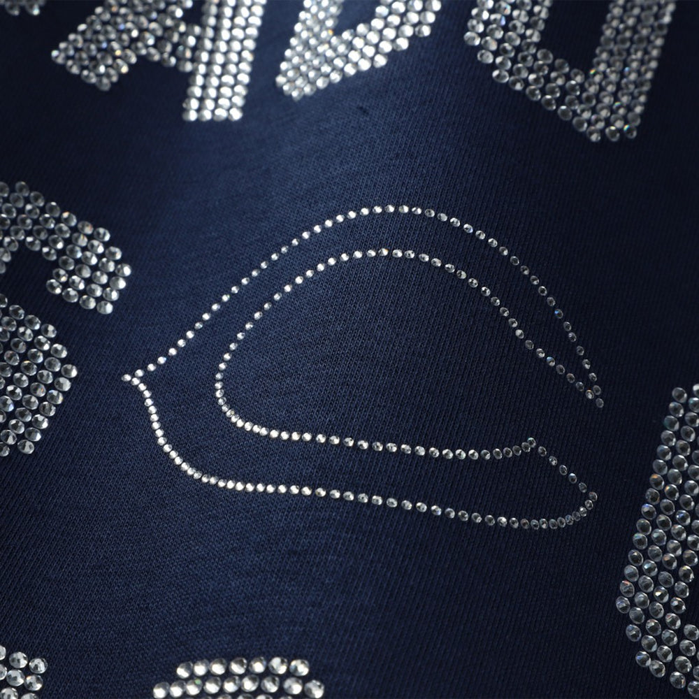 Gameday Couture Women's Oversized Hype Era Rhinestone Text Sweatshirt - Chicago Bears