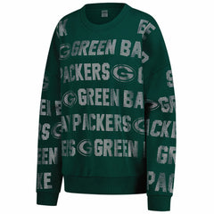 Gameday Couture Women's Oversized Hype Era Rhinestone Text Sweatshirt - Green Bay Packers