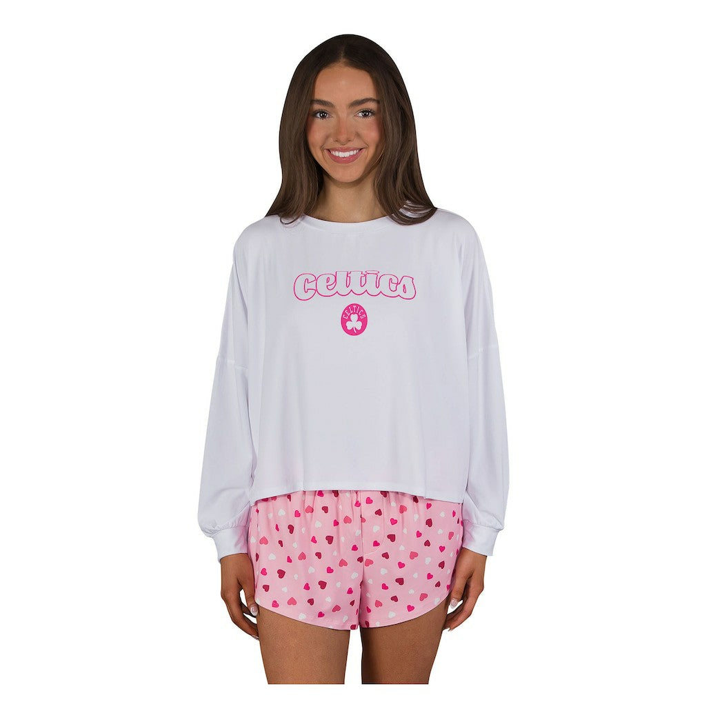 NBA Boston Celtics Concepts Sport Women's Lyric Long Sleeve Top & Shorts Set on sale