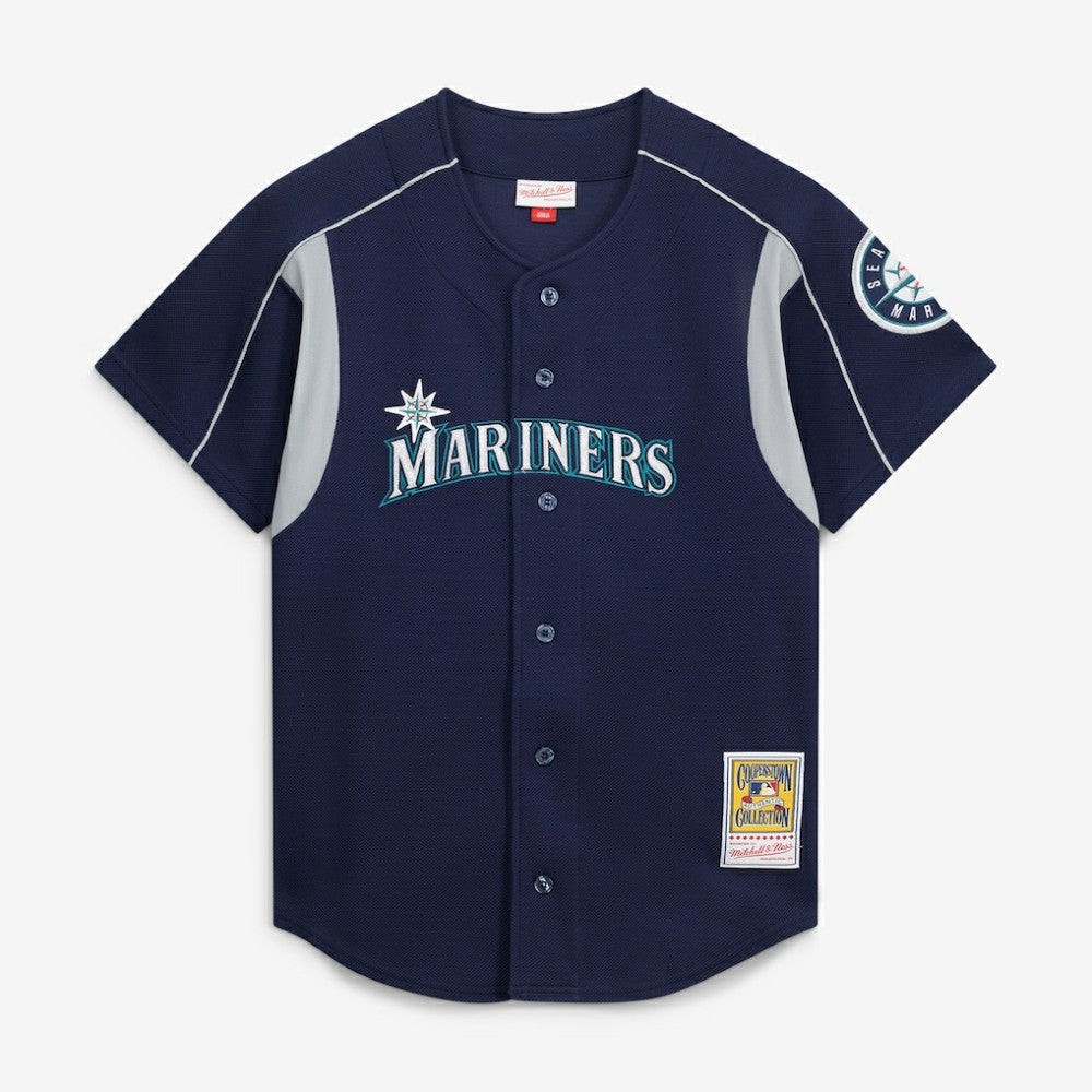 MLB Felix Hernandez Seattle Mariners Mitchell & Ness Cooperstown Collection Batting Practice Jersey – Navy