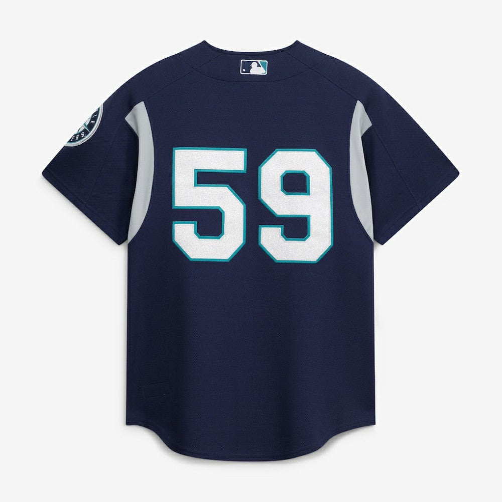 MLB Felix Hernandez Seattle Mariners Mitchell & Ness Cooperstown Collection Batting Practice Jersey – Navy