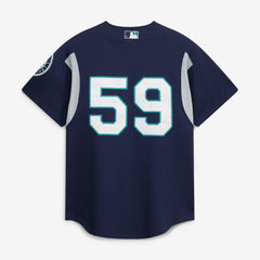 MLB Felix Hernandez Seattle Mariners Mitchell & Ness Cooperstown Collection Batting Practice Jersey – Navy