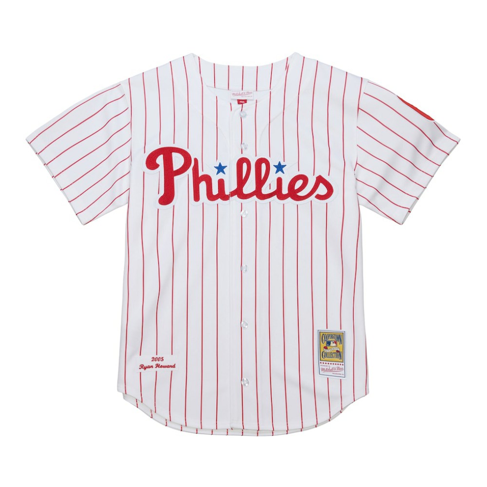 MLB Ryan Howard Philadelphia Phillies Mitchell & Ness Cooperstown Collection Authentic Jersey – White