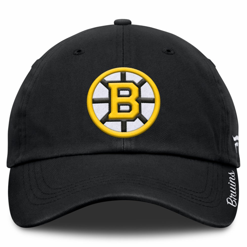 NHL Black Boston Bruins Fanatics Women's Core Logo Adjustable Hat