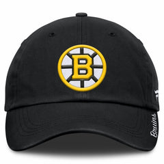 NHL Black Boston Bruins Fanatics Women's Core Logo Adjustable Hat