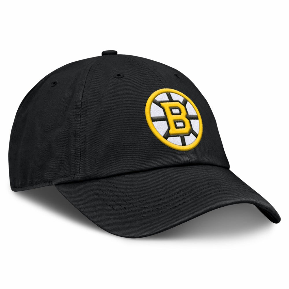 NHL Black Boston Bruins Fanatics Women's Core Logo Adjustable Hat