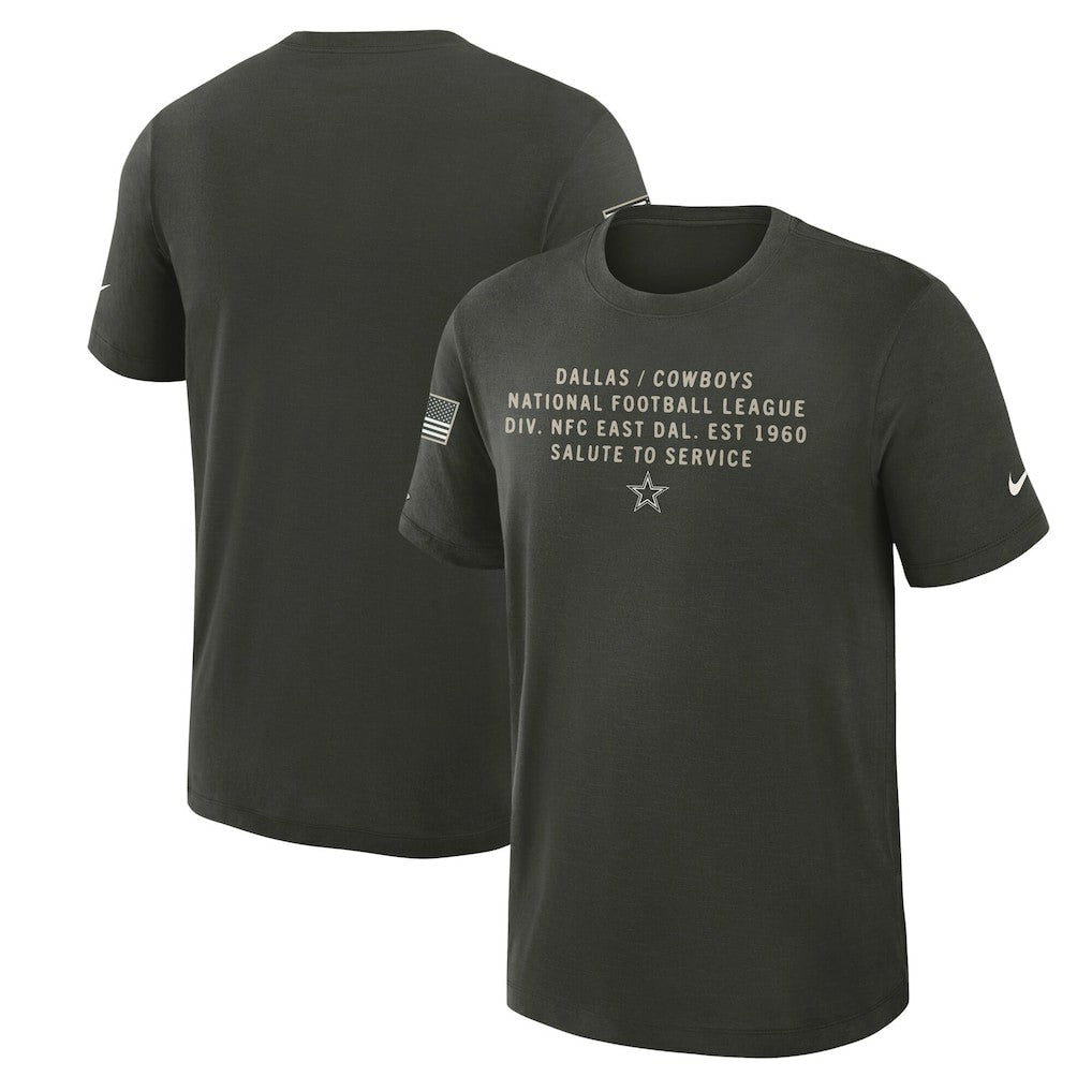 2025 Salute to Service Sideline Slub Dri-FIT T-Shirt - Dallas Cowboys