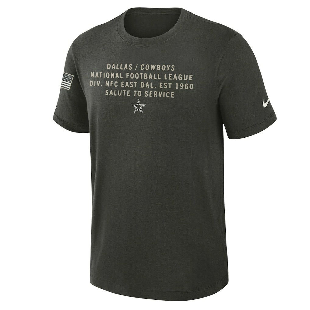 2025 Salute to Service Sideline Slub Dri-FIT T-Shirt - Dallas Cowboys