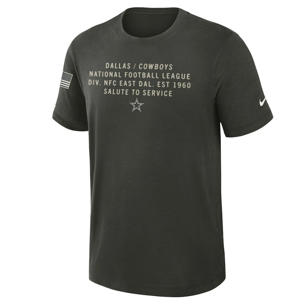 2025 Salute to Service Sideline Slub Dri-FIT T-Shirt - Dallas Cowboys