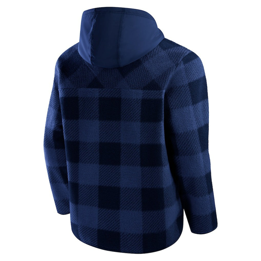 Elements Plaid Polar Fleece Quarter-Zip Hoodie - Dallas Cowboys