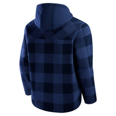 Elements Plaid Polar Fleece Quarter-Zip Hoodie - Dallas Cowboys