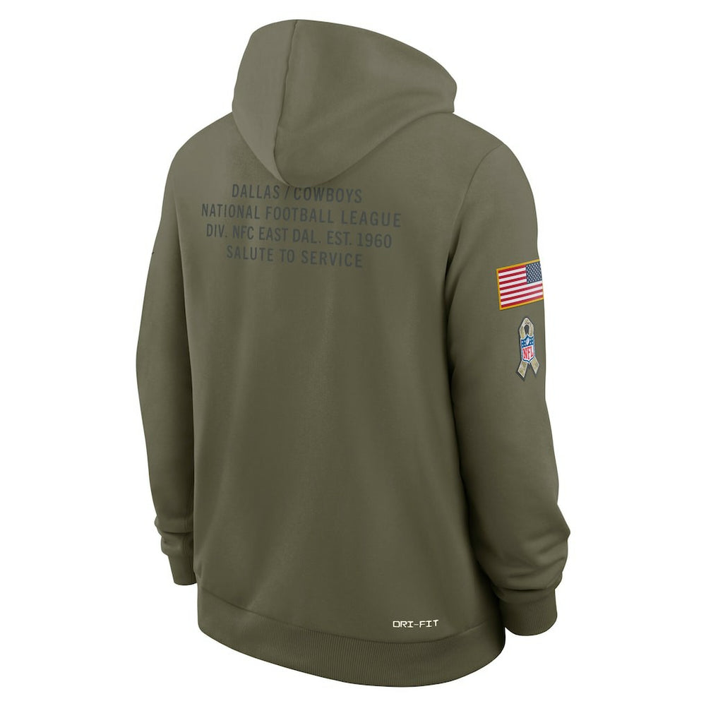 2025 Salute to Service Sideline Standard Issue Dri-FIT Hoodie - Dallas Cowboys