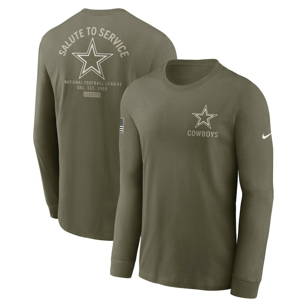 2025 Salute to Service Sideline Long Sleeve T-Shirt - Dallas Cowboys