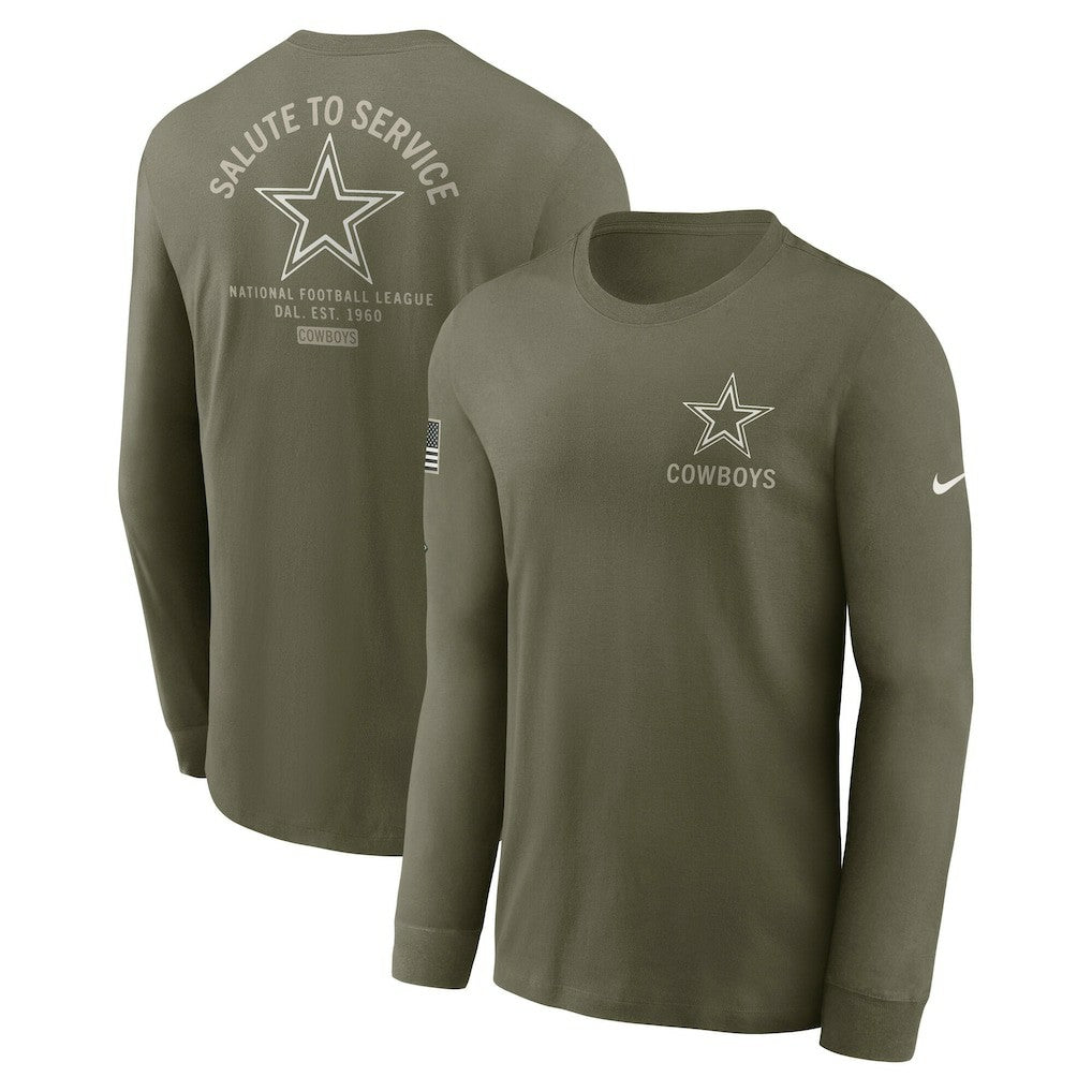 2025 Salute to Service Sideline Long Sleeve T-Shirt - Dallas Cowboys