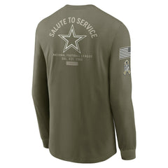 2025 Salute to Service Sideline Long Sleeve T-Shirt - Dallas Cowboys
