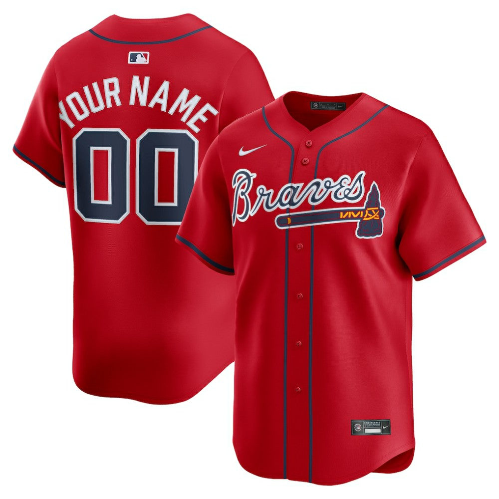 MLB Atlanta Braves Nike Alternate Limited Custom Jersey