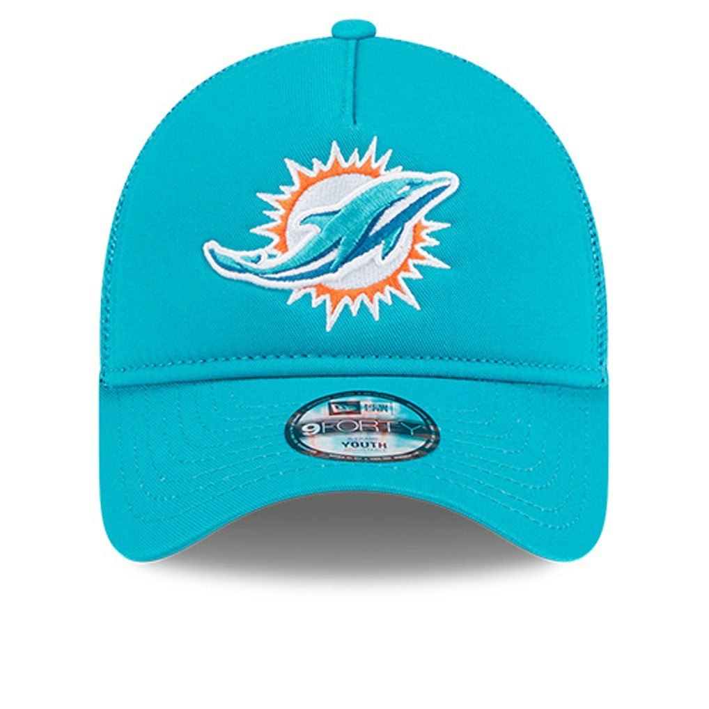 Youth Main A-Frame 9FORTY Adjustable Hat - Miami Dolphins