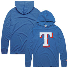 MLB Texas Rangers Homage Lightweight Raglan Tri-Blend Pullover Hoodie