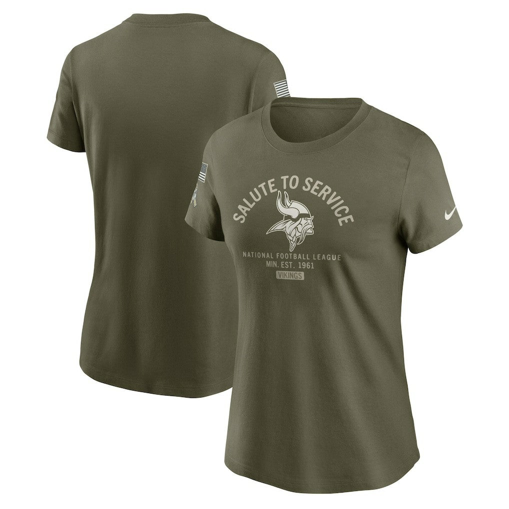 Women's 2025 Salute to Service Sideline T-Shirt - Minnesota Vikings