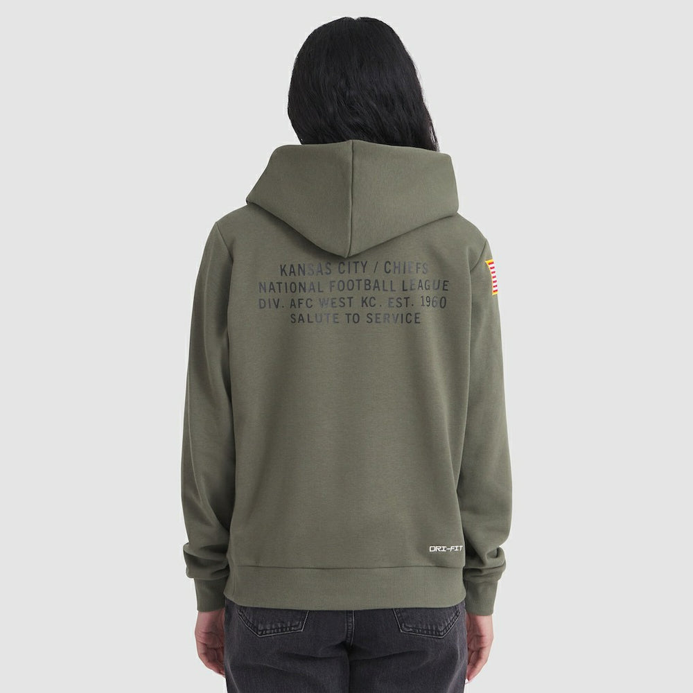 Women's 2025 Salute to Service Sideline Standard Issue Dri-FIT Hoodie - Kansas City Chiefs