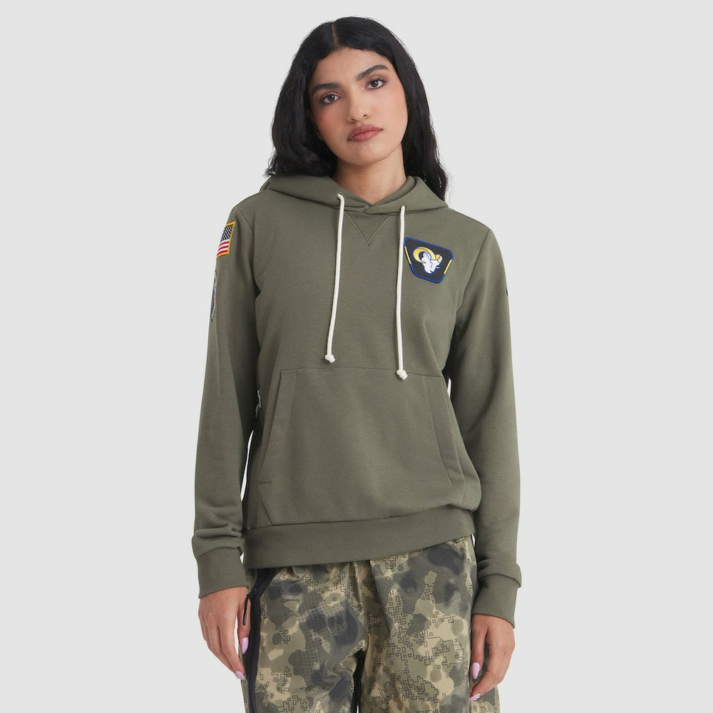 Women's 2025 Salute to Service Sideline Standard Issue Dri-FIT Hoodie - Los Angeles Rams