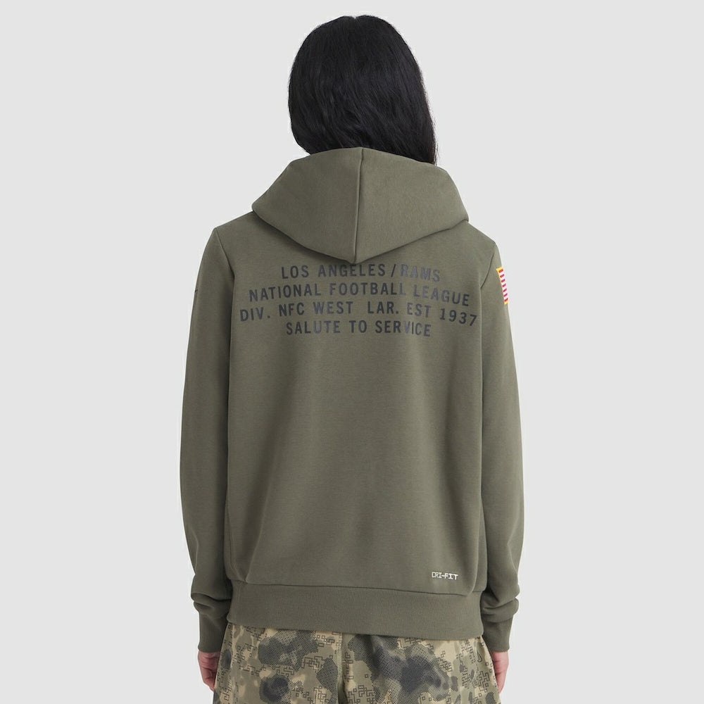 Women's 2025 Salute to Service Sideline Standard Issue Dri-FIT Hoodie - Los Angeles Rams