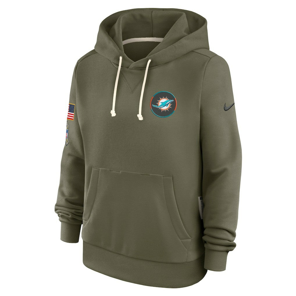Women's 2025 Salute to Service Sideline Standard Issue Dri-FIT Hoodie - Miami Dolphins