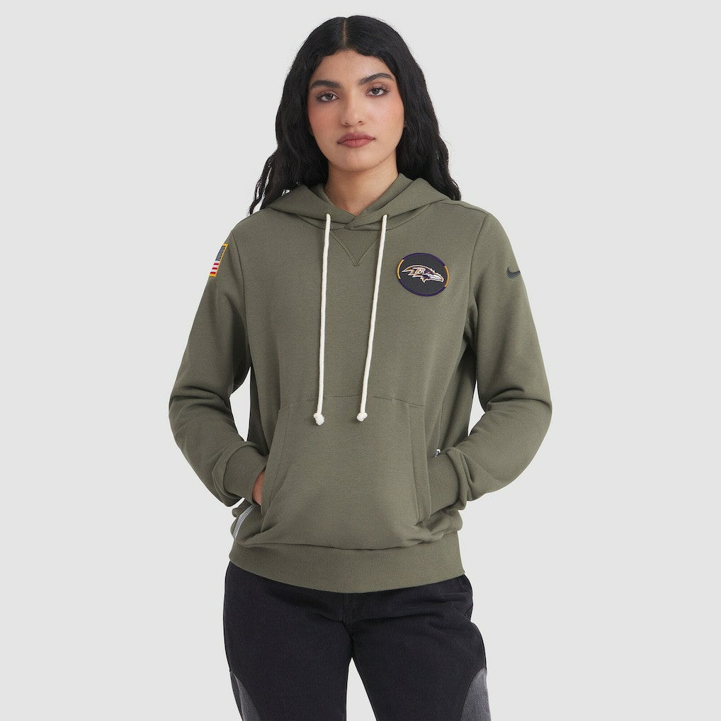 Women's 2025 Salute to Service Sideline Standard Issue Dri-FIT Hoodie - Baltimore Ravens
