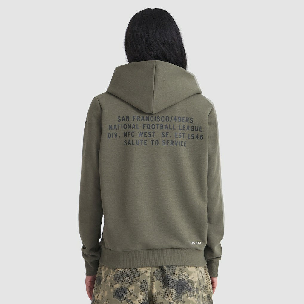 Women's 2025 Salute to Service Sideline Standard Issue Dri-FIT Hoodie - San Francisco 49ers