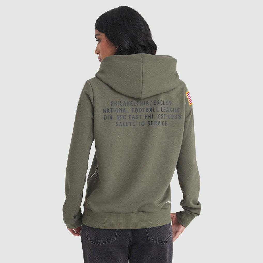 Women's 2025 Salute to Service Sideline Standard Issue Dri-FIT Hoodie - Philadelphia Eagles