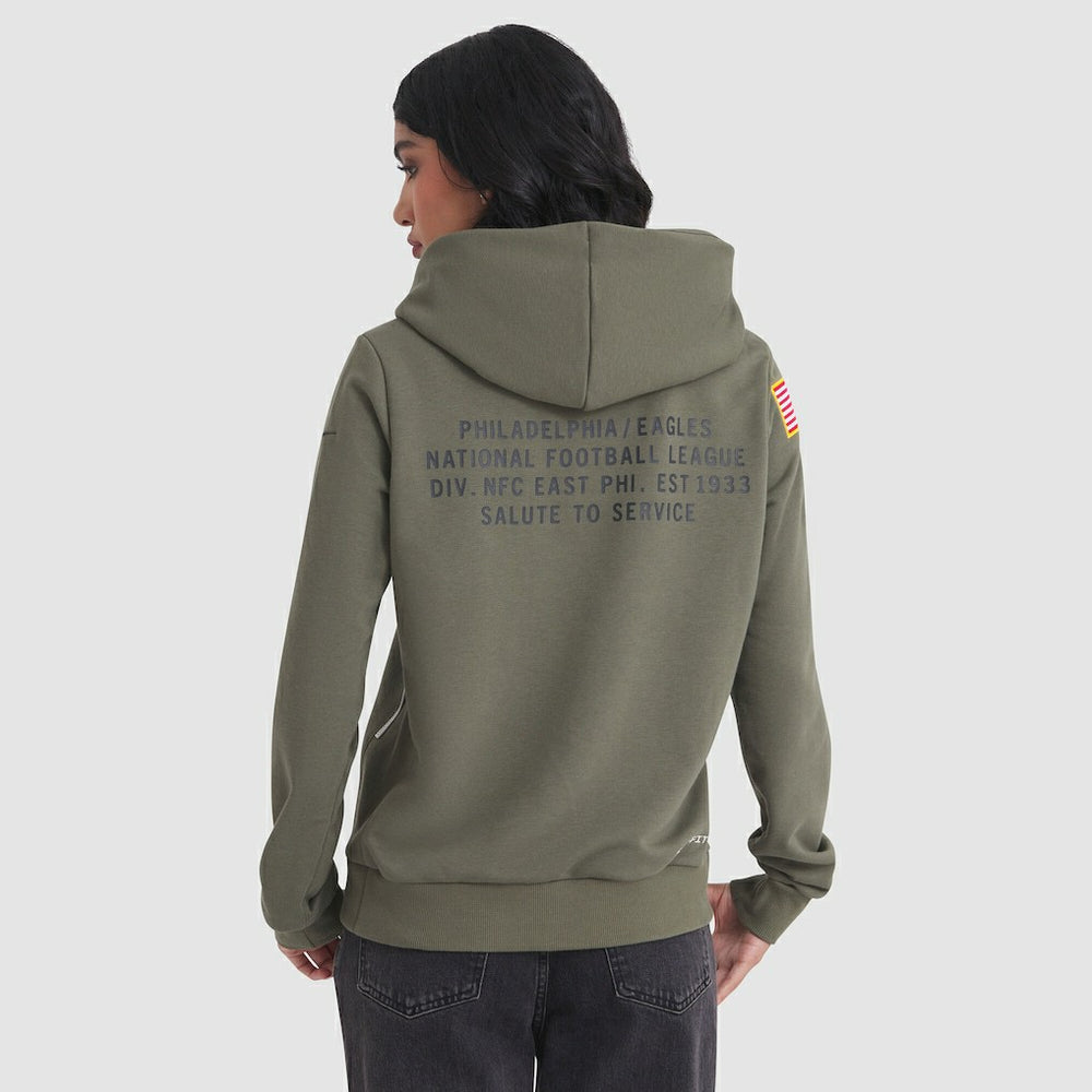 Women's 2025 Salute to Service Sideline Standard Issue Dri-FIT Hoodie - Philadelphia Eagles