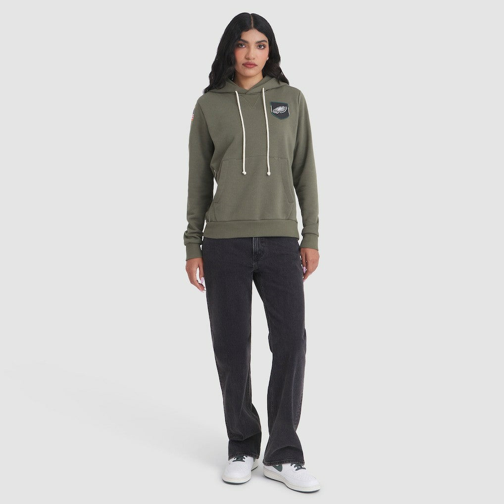 Women's 2025 Salute to Service Sideline Standard Issue Dri-FIT Hoodie - Philadelphia Eagles