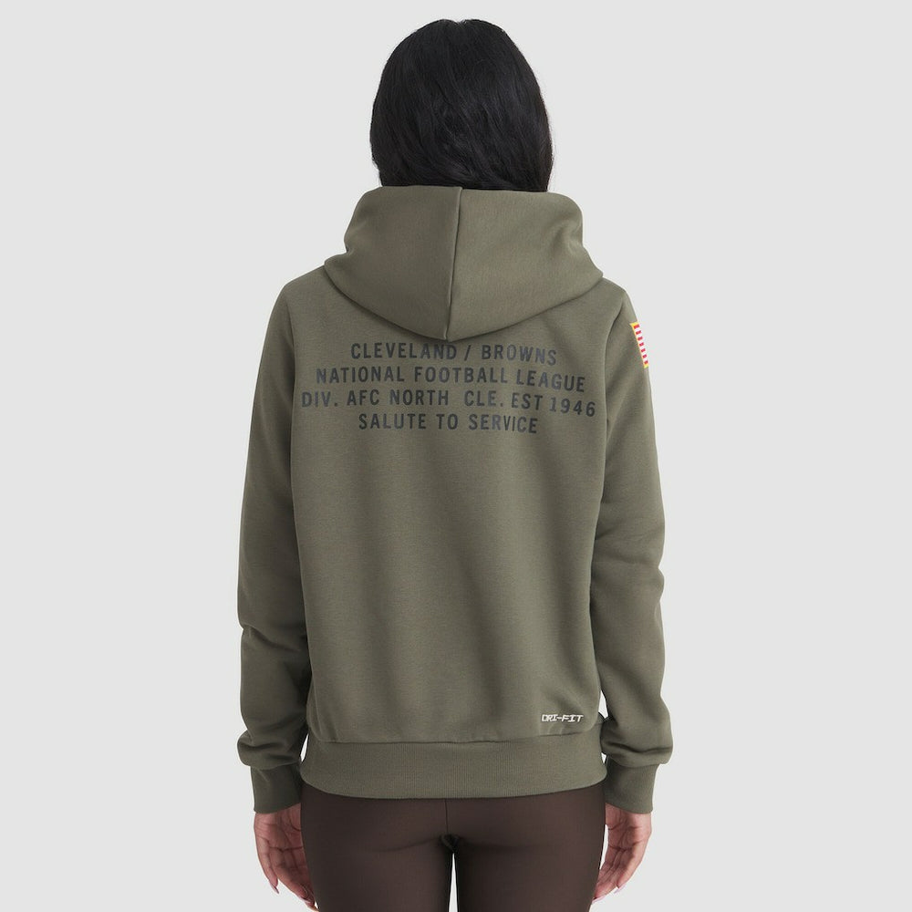 Women's 2025 Salute to Service Sideline Standard Issue Dri-FIT Hoodie - Cleveland Browns