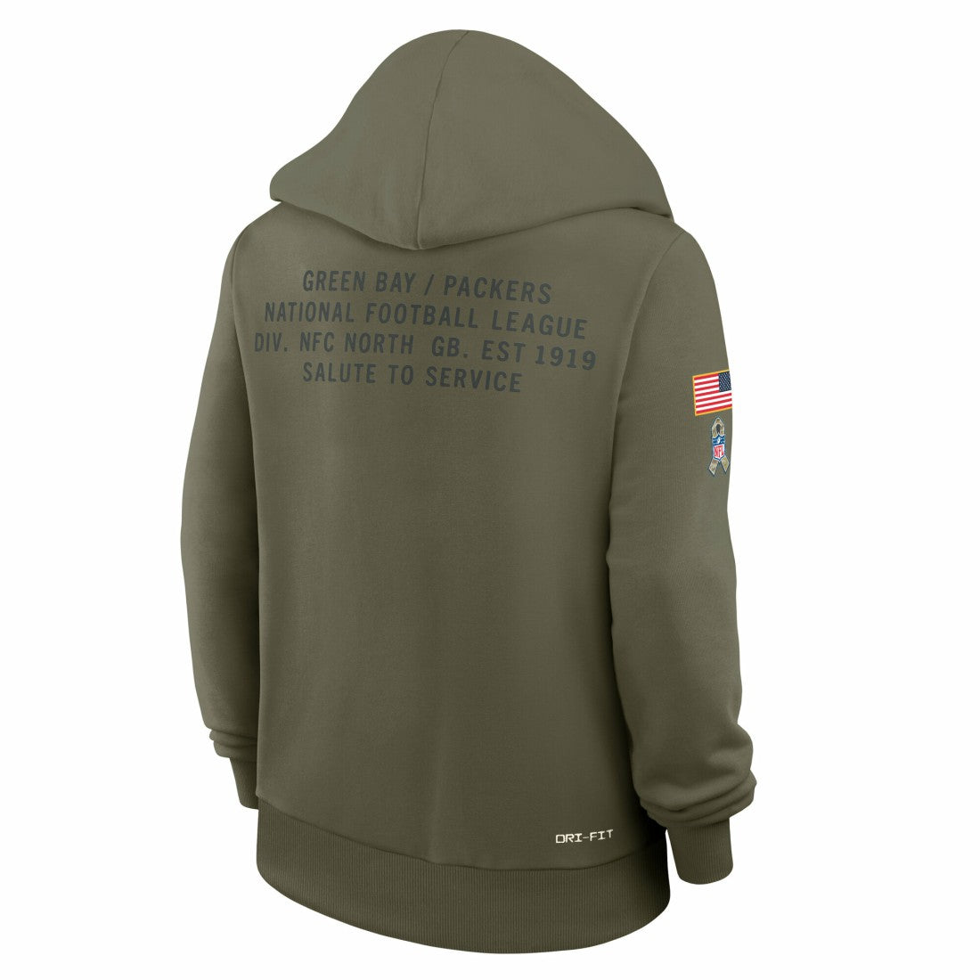 Women's 2025 Salute to Service Sideline Standard Issue Dri-FIT Hoodie - Green Bay Packers