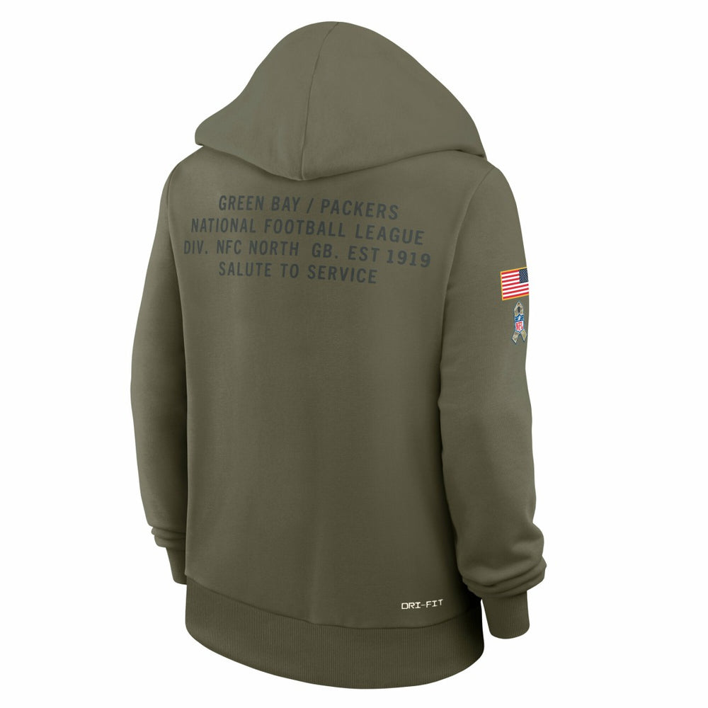 Women's 2025 Salute to Service Sideline Standard Issue Dri-FIT Hoodie - Green Bay Packers
