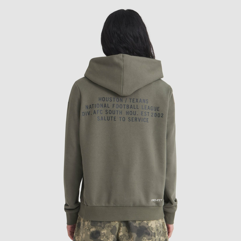 Women's 2025 Salute to Service Sideline Standard Issue Dri-FIT Hoodie - Houston Texans