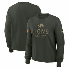 Women's 2025 Salute to Service Sideline Dri-FIT Long Sleeve T-Shirt - Detroit Lions
