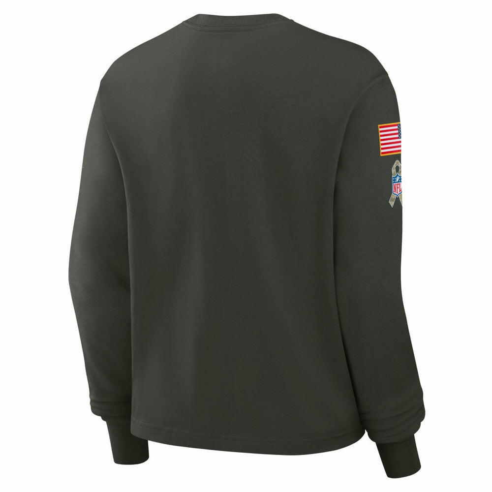 Women's 2025 Salute to Service Sideline Dri-FIT Long Sleeve T-Shirt - Detroit Lions