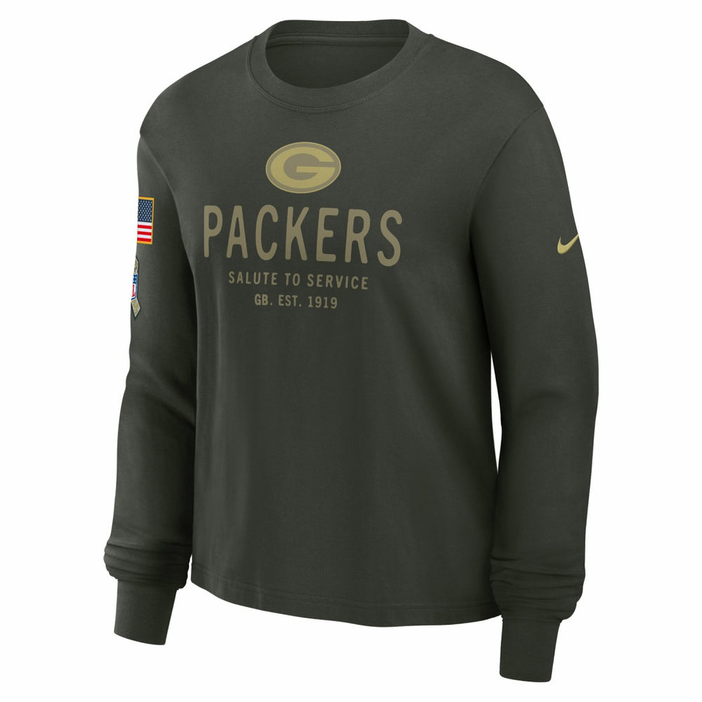 Women's 2025 Salute to Service Sideline Dri-FIT Long Sleeve T-Shirt - Green Bay Packers
