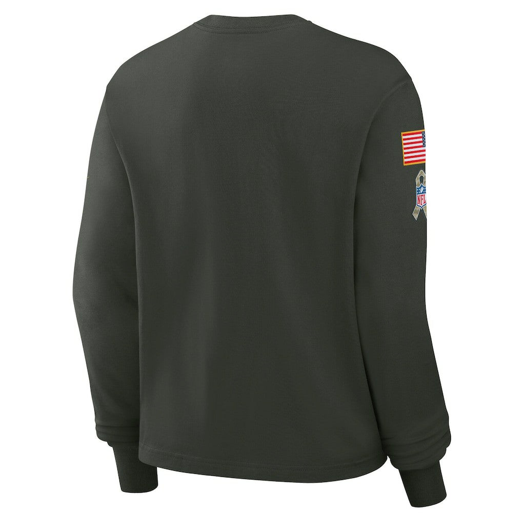 Women's 2025 Salute to Service Sideline Dri-FIT Long Sleeve T-Shirt - Cleveland Browns
